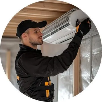 Técnico realizando conserto de ar-condicionado em Taquarana AL para resolver falhas no equipamento.